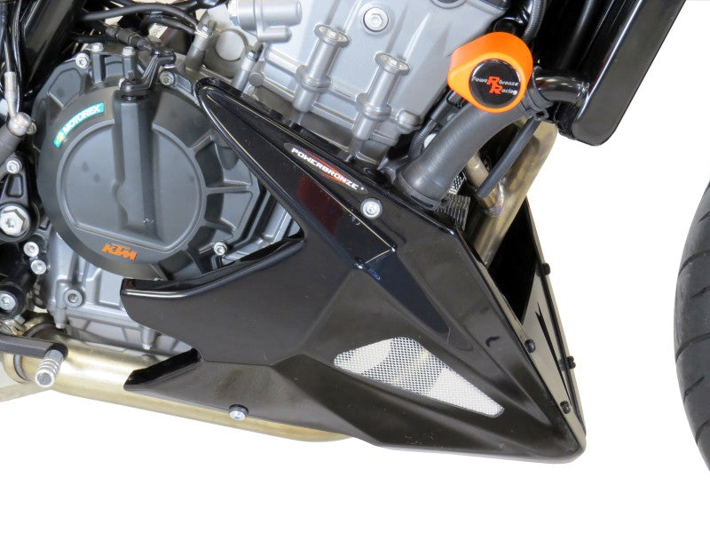 Powerbronze / パワーブロンズ ベリーパン マットブラック-シルバーメッシュ KTM 790 DUKE 18-19 | 320-KT102-670