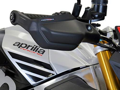 Powerbronze / パワーブロンズ ハンドガード マットブラック APRILIA TUONO V4 15-19 | 380-A101-070