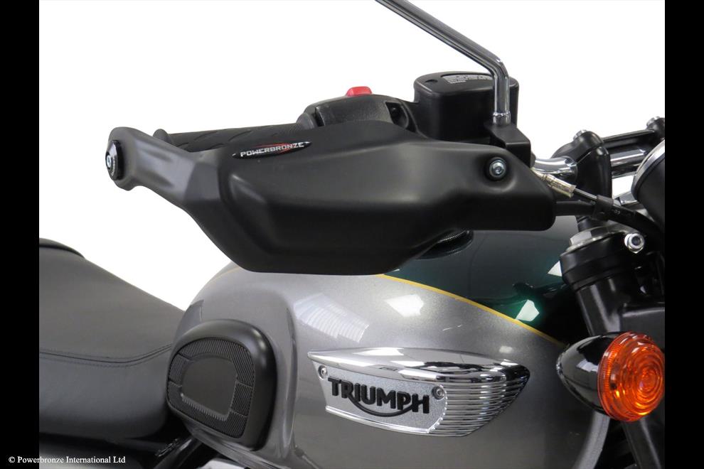 Powerbronze / パワーブロンズ Hand Guards for TRIUMPH BONNEVILLE T100 16-23/BONNEVILLE T120 17-23/MATT BLACK | 380-T117-070