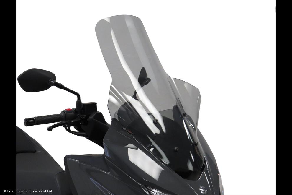 Powerbronze / パワーブロンズ Scooter Screens for SUZUKI BURGMAN 400 17-23 (WITH HAND BLISTERS) (710 MM HIGH)/CLEAR | 420-S137-000
