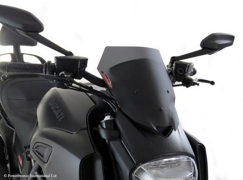 Powerbronze / パワーブロンズ ライトスクリーン フロストステルスグレー DUCATI DIAVEL 15-18 (330 MM) | 430-U184-019