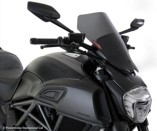 Powerbronze / パワーブロンズ ライトスクリーン フロストステルスグレー DUCATI DIAVEL 15-18 (430 MM) | 430-U185-019