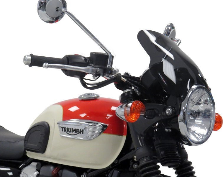 Powerbronze ライトスクリーン TRIUMPH BONNEVILLE T100 08-20/BONNEVILLE T120 17-20 (225 MM HIGH)/ダークティント | 430-U218A-002