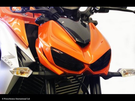 Powerbronze / パワーブロンズ ヘッドライトプロテクター ダークグリーン KAWASAKI Z1000 14-19 Z1000R 17-19 | 440-K524-012