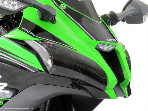 Powerbronze / パワーブロンズ ヘッドライトプロテクター フロストステルスグレー KAWASAKI ZX10-R 16-19 | 440-K560-019