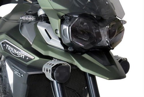 Powerbronze / パワーブロンズ ヘッドライトプロテクター フロストステルスグレー TRIUMPH TIGER 1200 EXPLORER 16-17 TIGER 1200 EXPLORER XC 16-17 TIGER 1200 EXPLORER XRX 16-17 LED FOG LIGHT COVERS | 440-T566-019