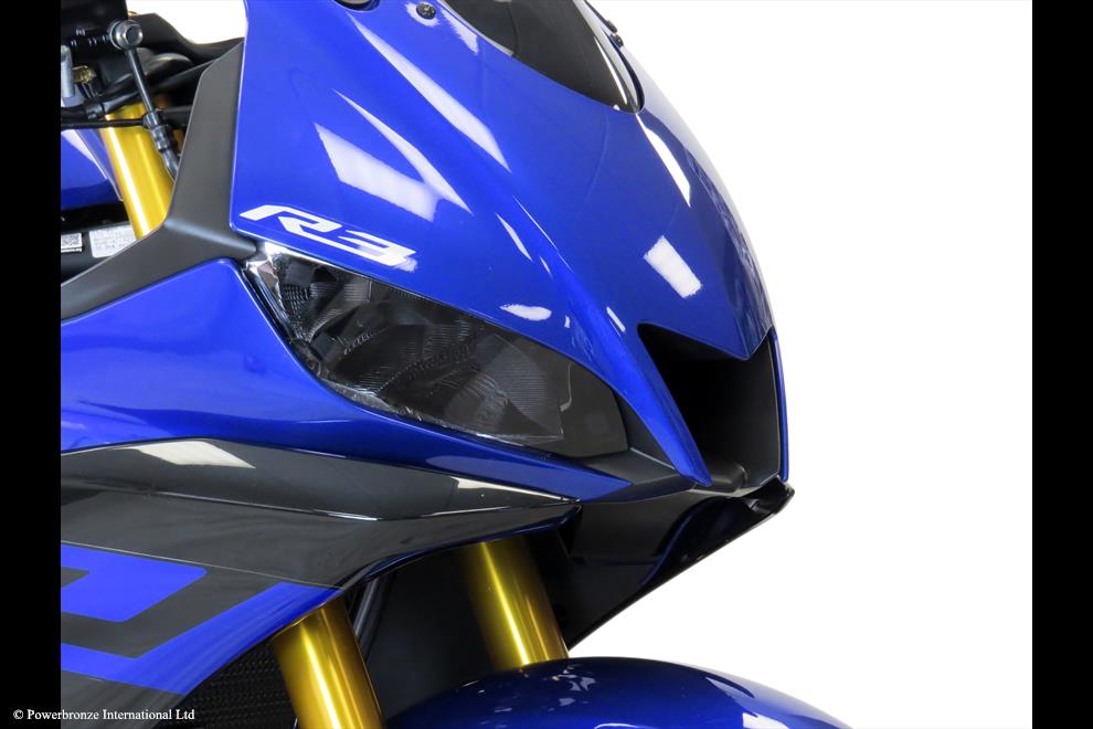 Powerbronze / パワーブロンズ Headlight Protectors for YAMAHA YZF-R3 19-23/YELLOW | 440-Y063A-006