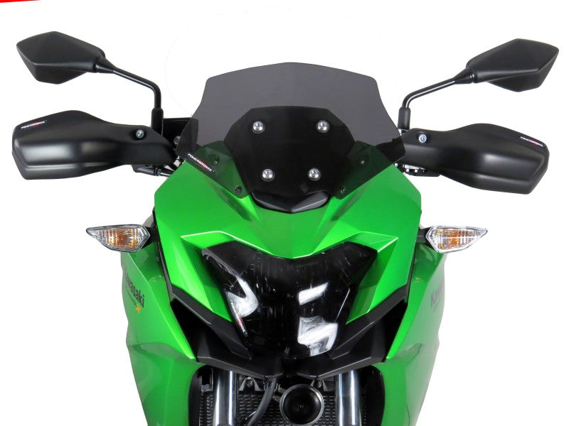Powerbronze / パワーブロンズ アドベンチャー スポーツスクリーン フロストステルスグレー KAWASAKI VERSYS-X 300 17-19 (200 MM) | 460-K103-019