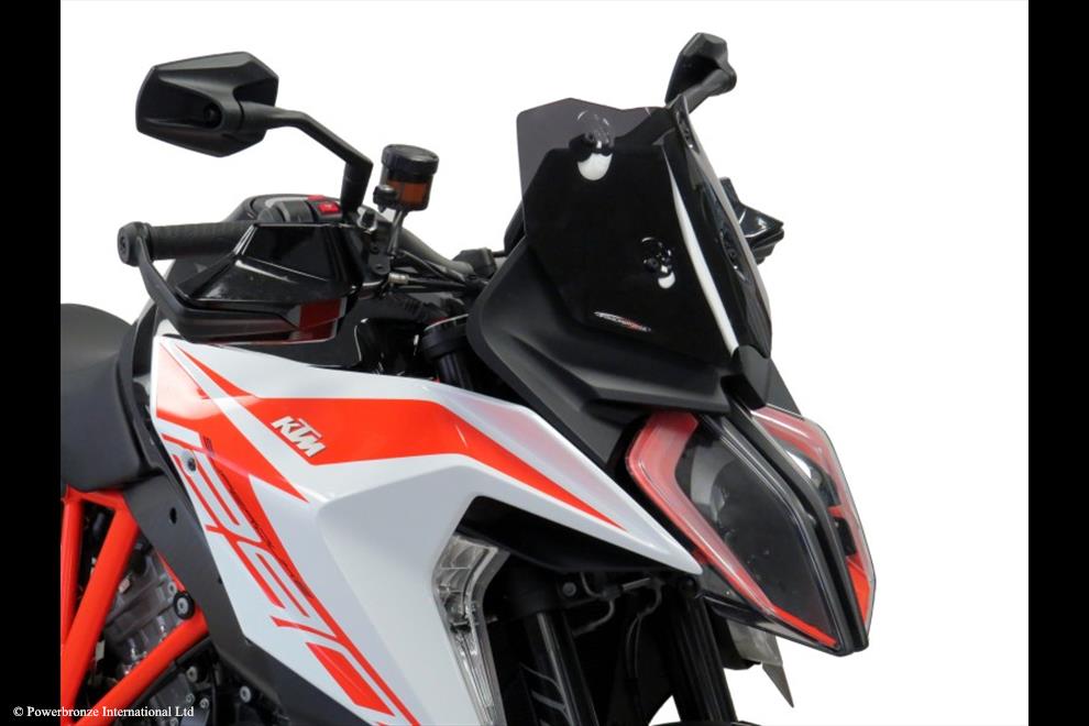 Powerbronze / パワーブロンズ Adventure Sports Screen for KTM 1290 SUPER DUKE GT 19-23 (290 MM HIGH)/FROSTED SAPPHIRE BLUE | 460-KT105-018