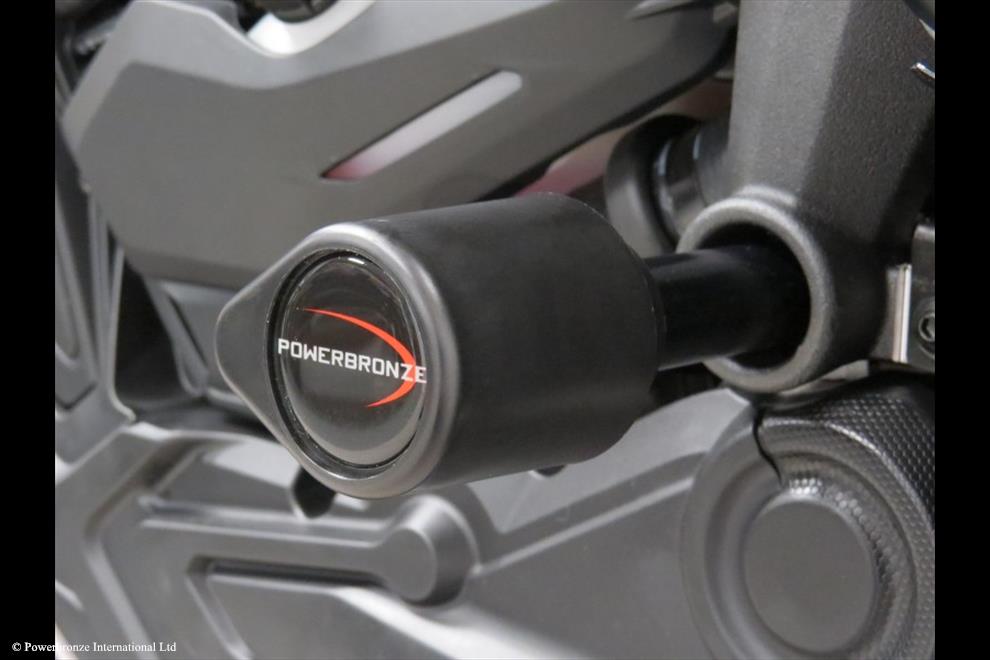 Powerbronze / パワーブロンズ Badged Crash Post Set for DUCATI MONSTER 950 21-23/MONSTER 950 PLUS 21-23/BLACK | 513-D111-003