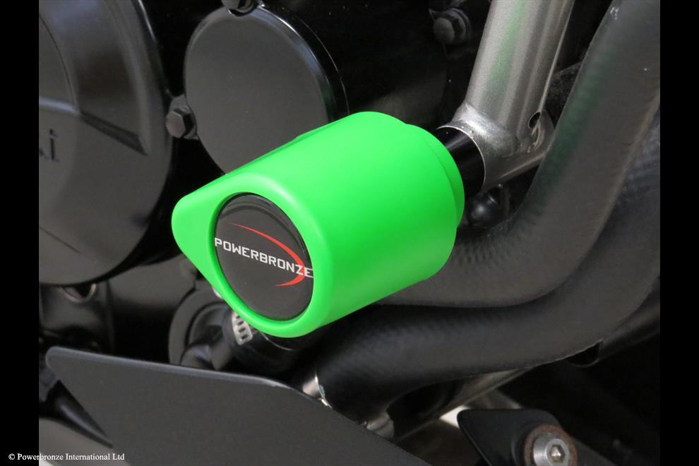 Powerbronze / パワーブロンズ Badged Crash Post Set for KAWASAKI Z125 19-23/BLUE | 513-K148-008