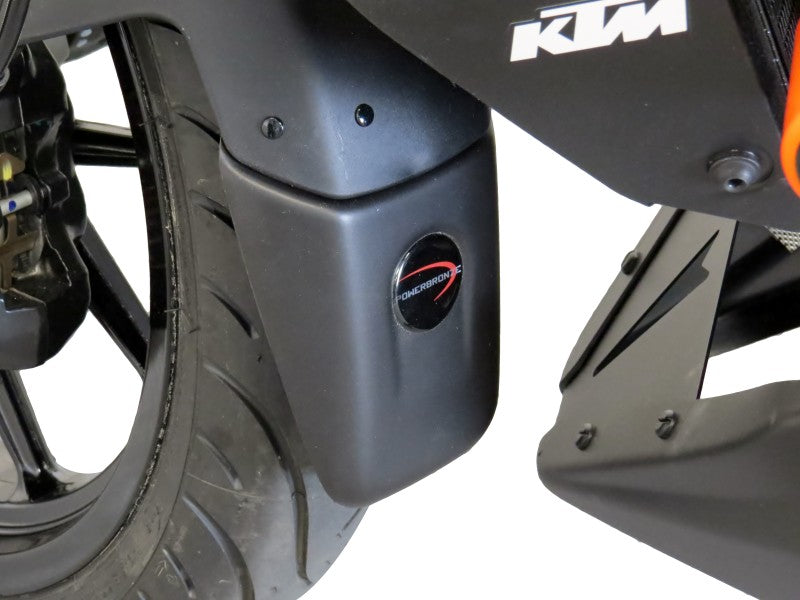 Powerbronze / パワーブロンズ マッドガードエクステンダー マットブラック KTM 125 DUKE 17-19 390 DUKE 17-19 | 650-KT104-070