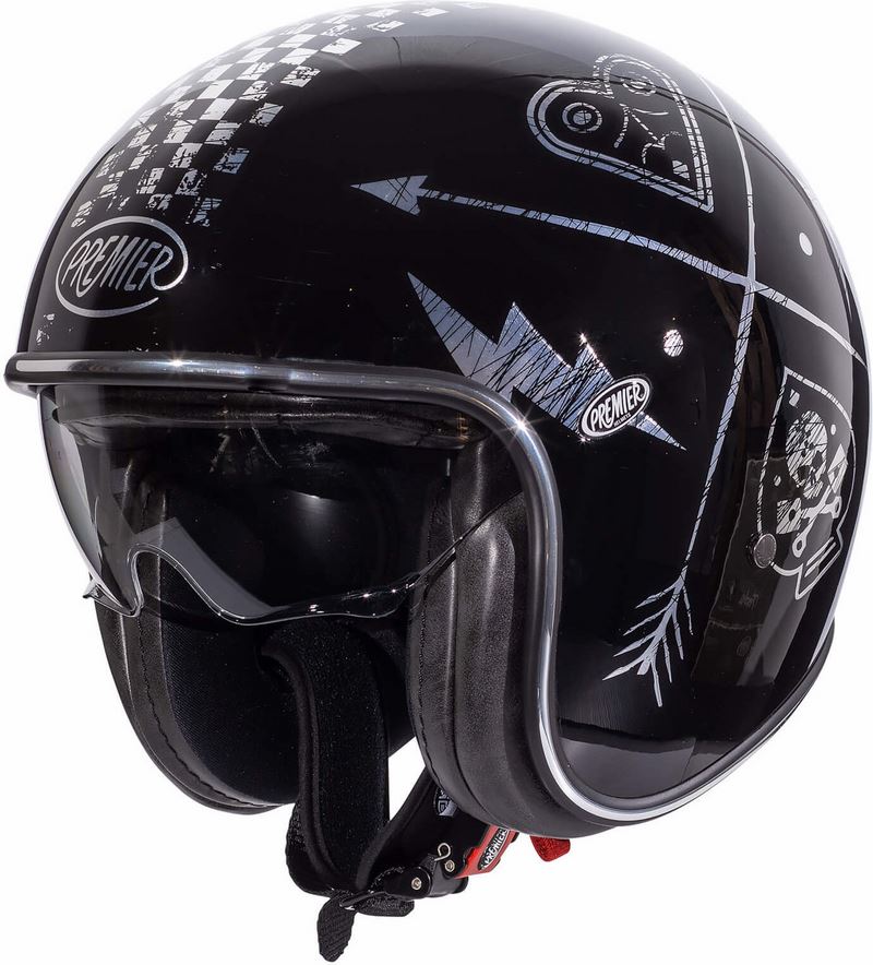 Premier / プレミア オープンフェイス ヘルメット VINTAGE NX SILVER CHROMED | APJETVIEFIBNSC0