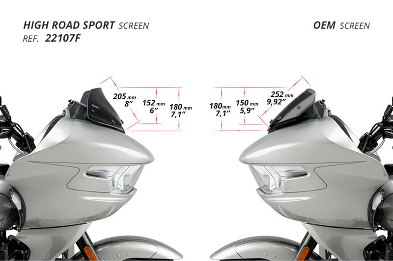 Puig / プーチ High-Road Sport スクリーン Harley Davidson Road Glide ロードグライド | 22107W