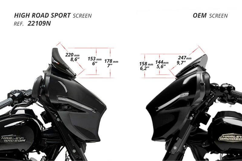 Puig / プーチ High-Road Sport スクリーン Harley Davidson Road Glide ロードグライド | 22109