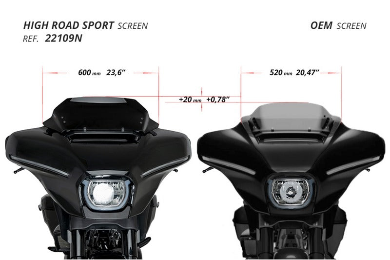Puig / プーチ High-Road Sport スクリーン Harley Davidson Road Glide ロードグライド | 22109
