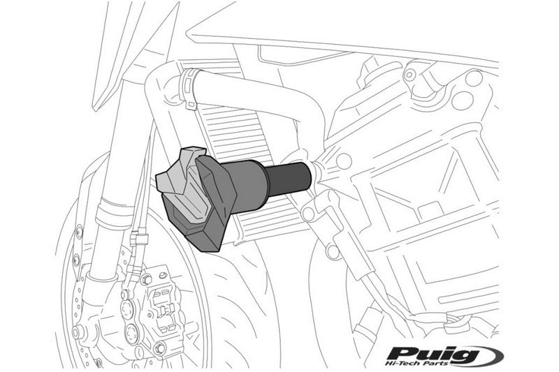 Puig / プーチ クラッシュパッド R19 Kawasaki Ninja Hybrid 24' C/ブラック | 22175N