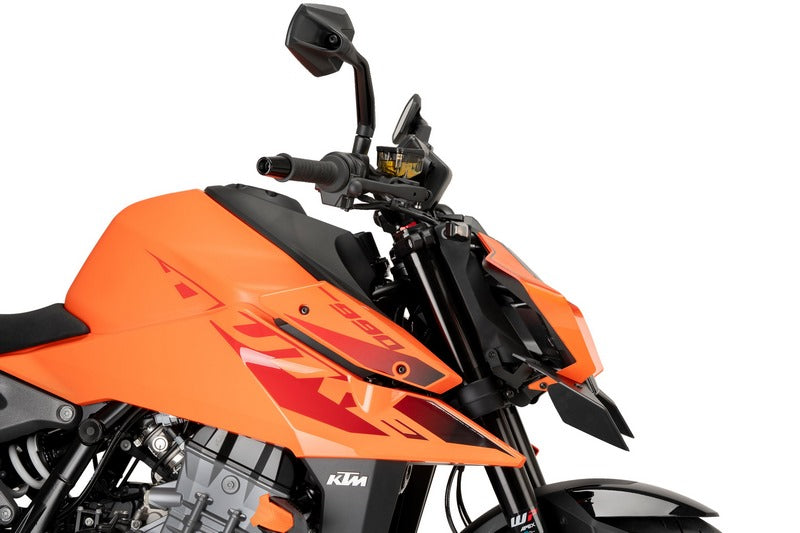 Puig / プーチ フロントスポイラー Naked KTM 990 Duke 24' C/マットブラック | 22178J