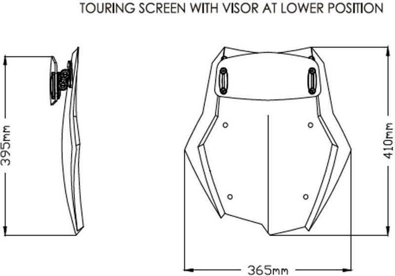 Puig / プーチ TOURING WINDSHIELD WITH VISOR FOR BMW F750GS 2018 | 3832