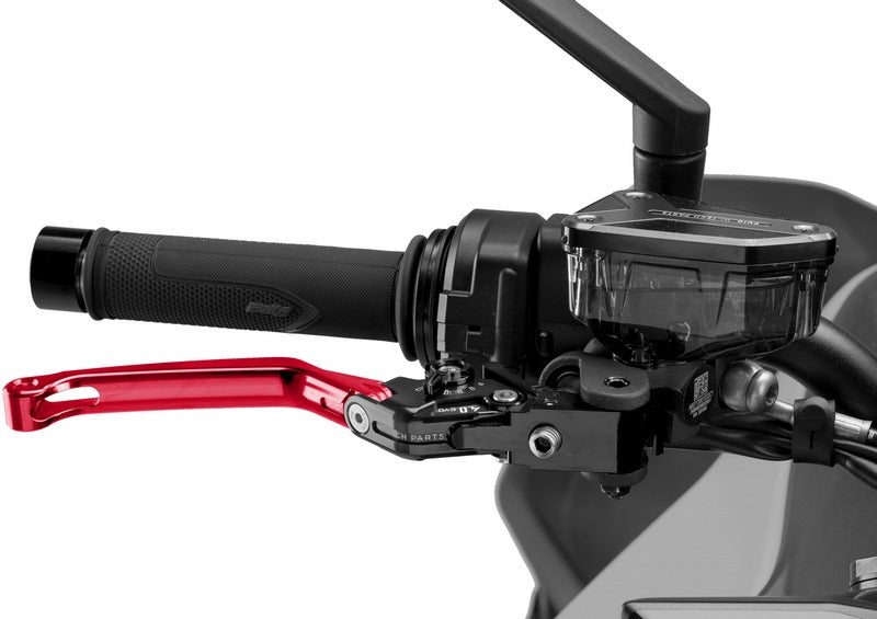 Puig Foldable Brake Lever 4.0. With Red Selector | 4110R