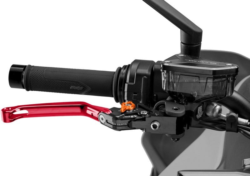 Puig Foldable Brake Lever 4.0. With Red Selector | 4110R