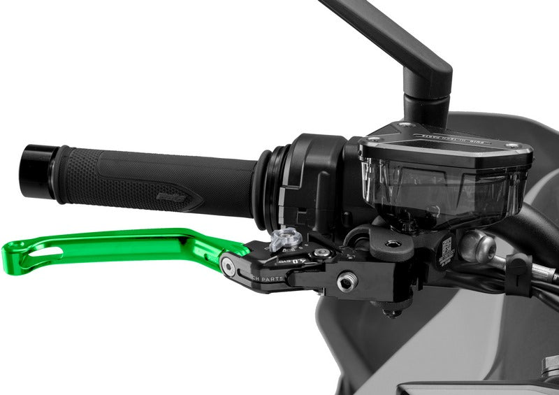 Puig Foldable Brake Lever 4.0. With Green Selector | 4110V