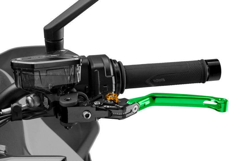 Puig Foldable Clutch Levers 4.0. With Green Selector | 4210V