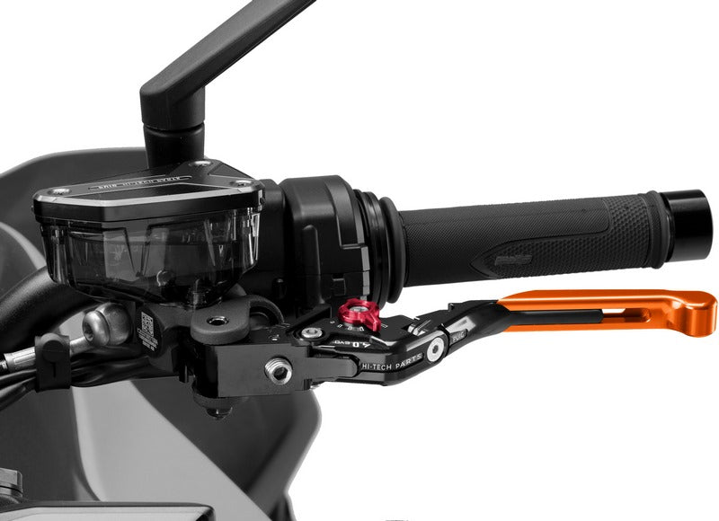 Puig Clutch Levers 4.0. With Orange Selector/Black Extendable | 424TN