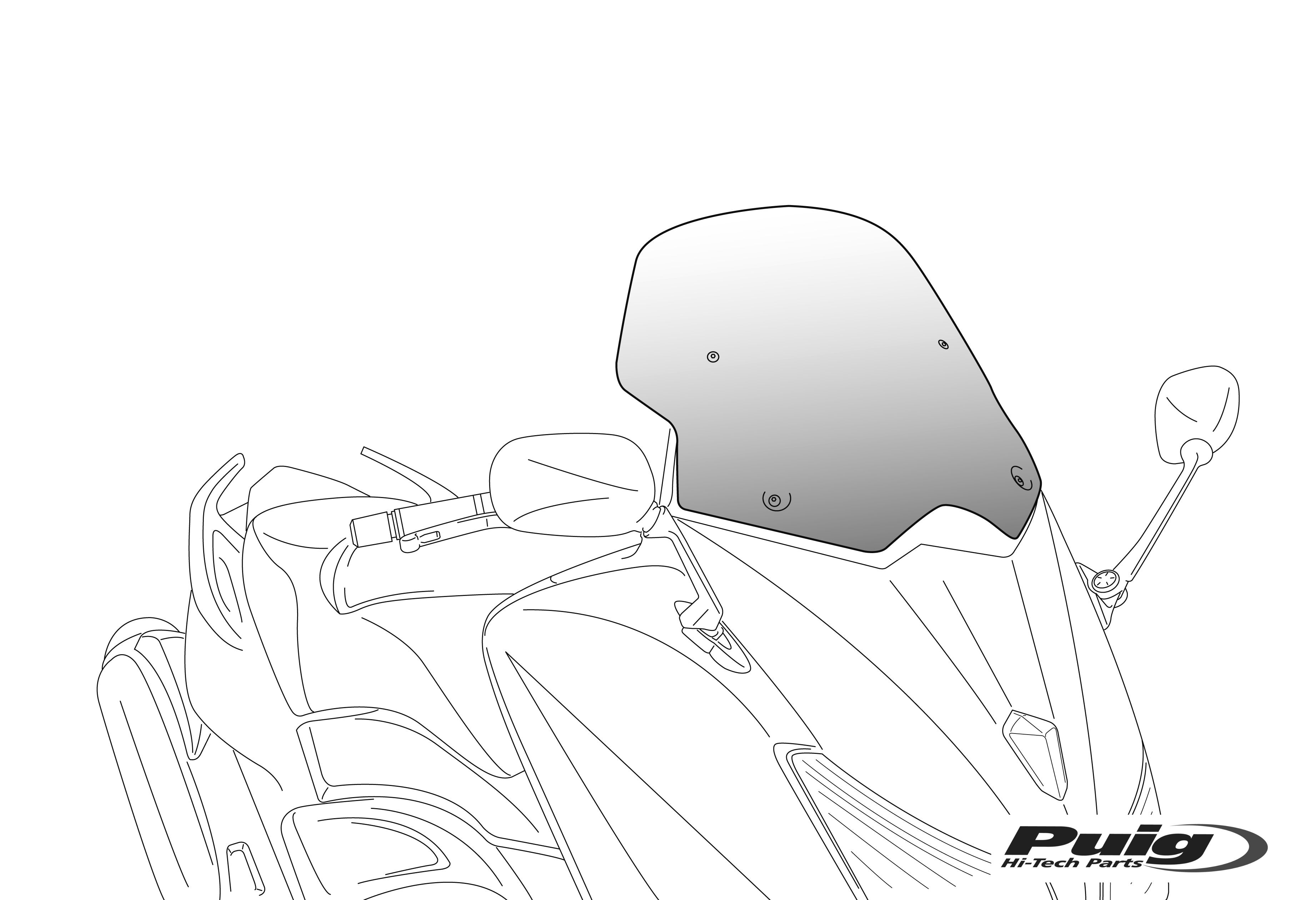 Puig/プーチ ウィンドシールド V-Tech Line スポーツ | 6283