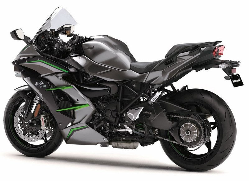 Pyramid Hugger | Metallic Graphite Grey / Metallic Diablo Black / Emerald Blazed Green (SE) | Kawasaki Ninja H2 SX 2018> | 073925E