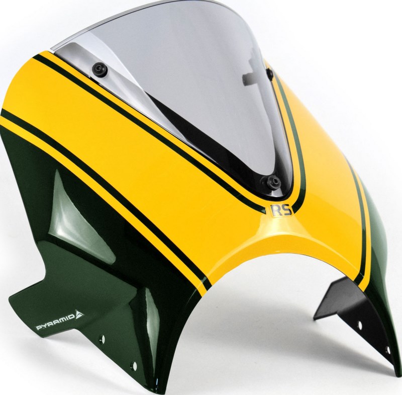 Pyramid / ピラミッド フライスクリーン キャンディーグリーン/メタリックイエロー | Kawasaki Z 900 RS 2024- | 23500G