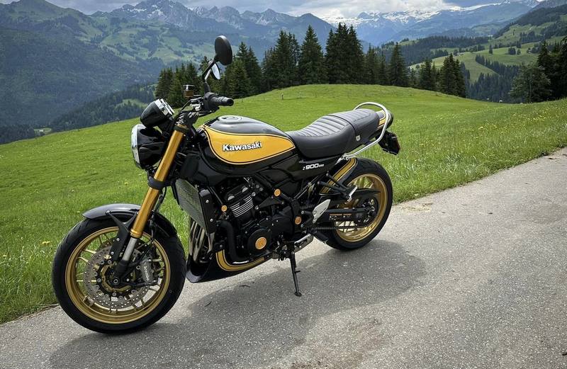 Pyramid / ピラミッド ベリーパン メタリックディアブロブラック/メタリックイエロー (イエローボールスキーム) | Kawasaki Z 900 RS SE 2022- | 23905P
