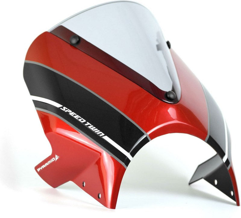 Pyramid Fly Screen | Korosi Red & Storm Grey | Triumph Speed Twin 2019> | 26000R