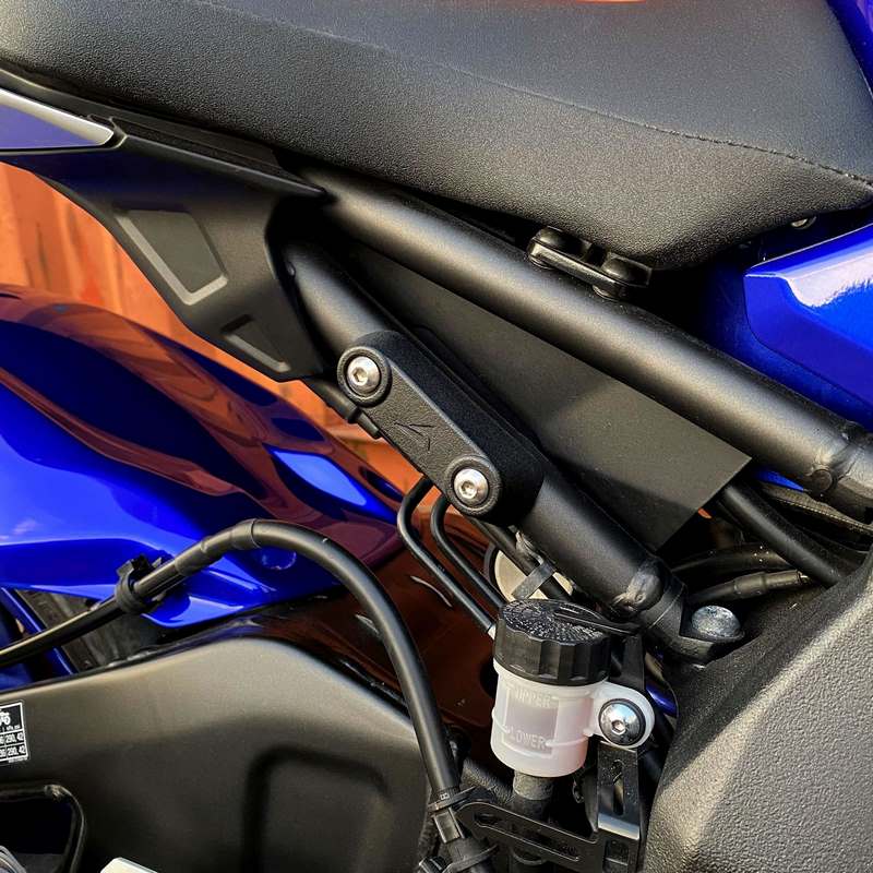 Pyramid Rear Peg Blanking Blocks | Matte Black | Yamaha MT-10 2016> | 32102M