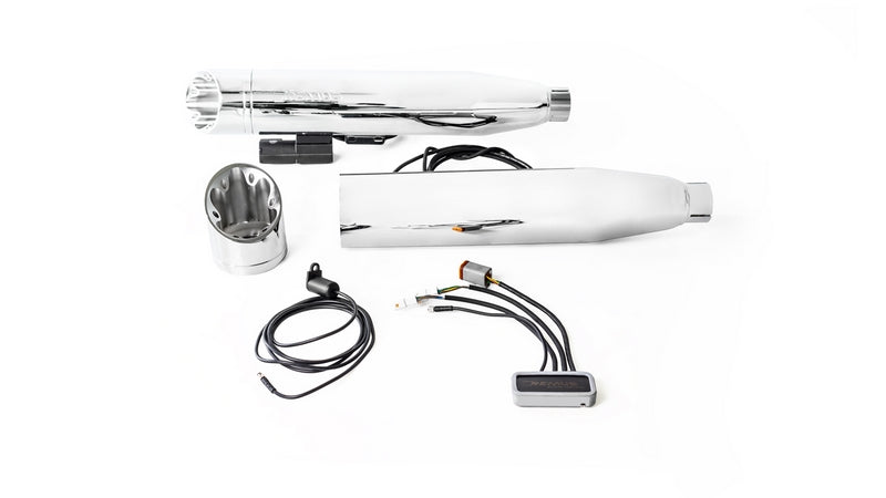 カスタム排気スリップオン Ø 102 mm 無触媒 Asc ステンレスクローム エンドキャップストレートエンド V1 1個 アルミクローム