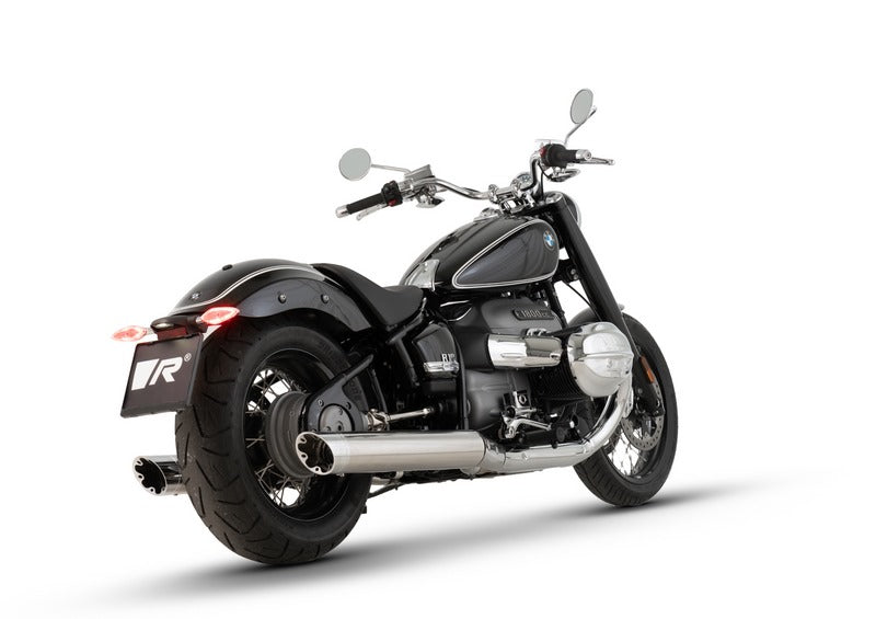 2Xカスタムレーシングスリップオン(左右)、ステンレスクローム、エンドキャップ BMW R18 V2 2個入り、合金クローム