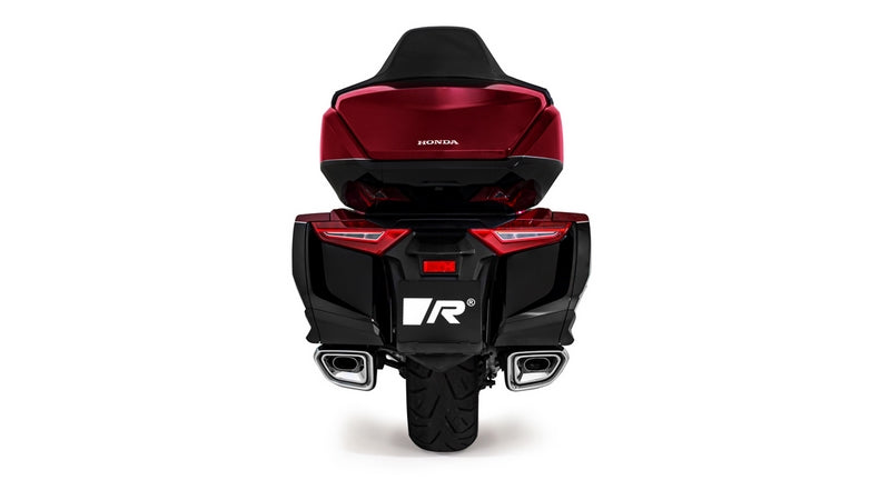 ゴールドウィングスリップオンスポーツマフラー(ASCシステム・左右システム付)、純正エキゾーストカバー装着済み、EC認証取得済み