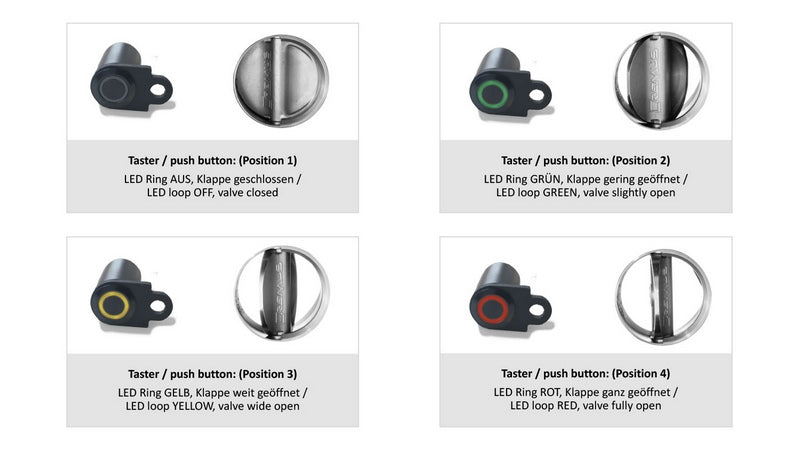 2倍カスタム排気システム Ø 102 mm、触媒なし、Can-Bus操作音響システム搭載 - Asc、ステンレスブラック、エンドキャップショートカットV1 2個入り、合金クローム