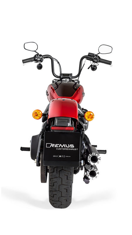 カスタムスリップオンマフラー 90mm径(排気ガス浄化触媒付)、ASC対応、ステンレスブラック、エンドキャップショートカットV1 2個入り、合金クローム