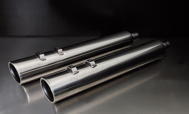 カスタム排気マフラースラッシュカット Ø 102 mm 4インチ、ECSシステム搭載、クローム仕上げ、EG/Abe/EEC認証済