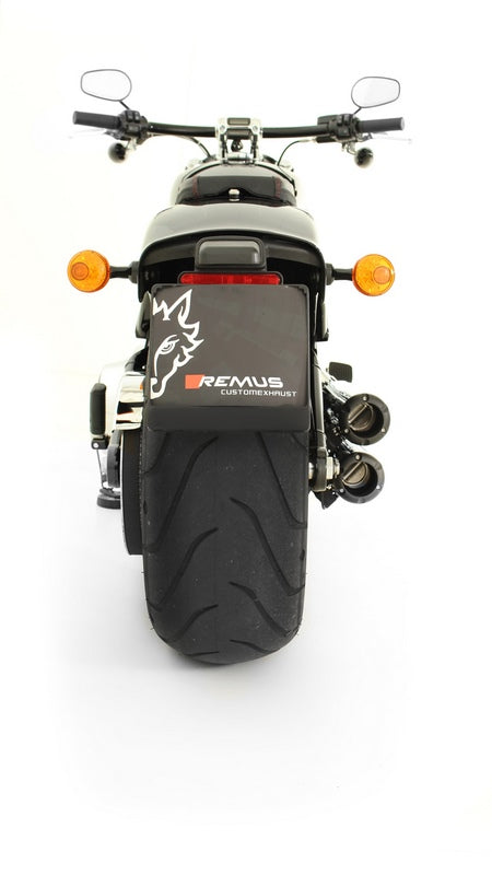 完全システム 2-2(カスタム排気管径Ø102mm付属、触媒含む、Asc、ステンレスクローム、エンドキャップショートカットV1 2個、合金クローム)