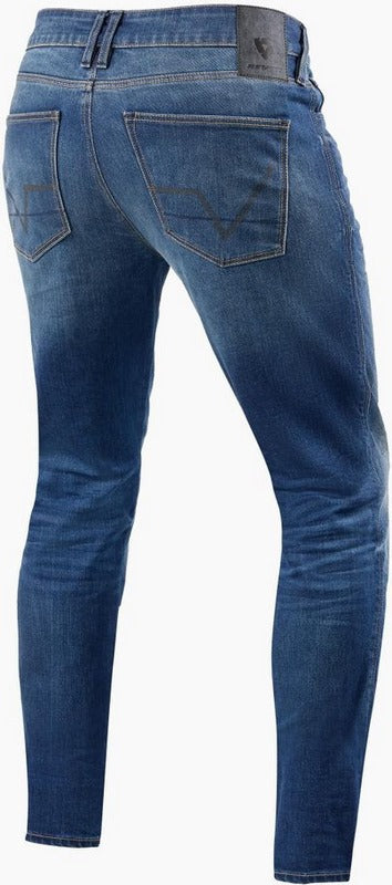 REVIT / レブイット ジーンズ Carlin SK ミディアム ブルー(ユーズド加工)| FPJ046-6332