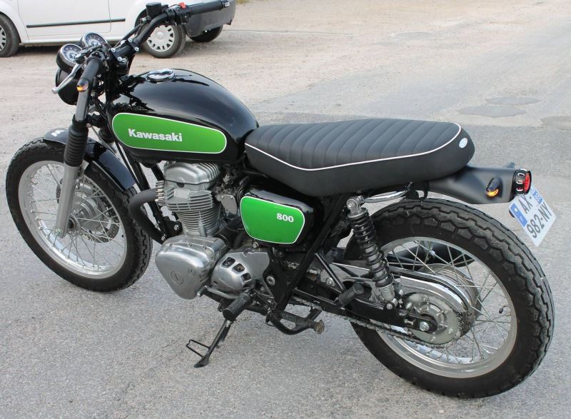 S2-Concept / S2コンセプト リア マッドガード W800 ブラック マット | K808