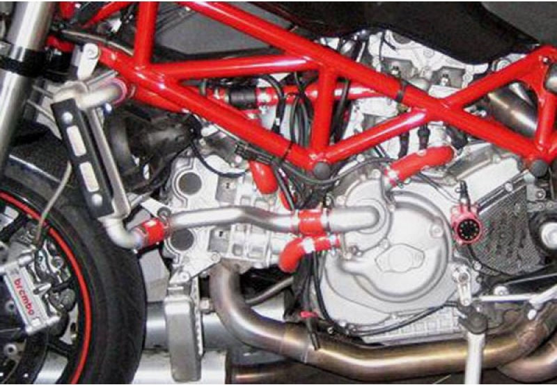 サムコスポーツ / Samco Sport Ducati Monster S4 RS 2006 - 2009 9 ピース シリコンラジエーター クーラントホースキット | DUC-11-RD