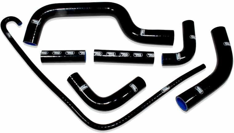 サムコスポーツ / Samco Sport Ducati Monster S4 / S4R 2001 - 2008 7 ピース シリコンラジエーター クーラントホースキット | DUC-3-BK