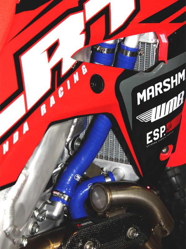 サムコスポーツ / Samco Sport Honda CRF 450 R 2017 - 2020 4 ピース シリコンラジエーター クーラントホースキット | HON-109-BU