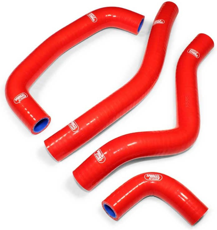 サムコスポーツ / Samco Sport Honda CRF 250 R 2018 - 2021 4 ピース シリコンラジエーター クーラントホースキット | HON-116-RD