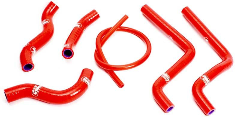 サムコスポーツ / Samco Sport Honda CR 125 R 2001 - 2002 6 ピース シリコンラジエーター クーラントホースキット | HON-29-RD