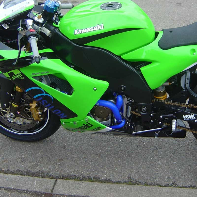 サムコスポーツ / Samco Sport Kawasaki ZX 10R 2004 - 2005 9 ピース シリコンラジエーター クーラントホースキット | KAW-8-BU