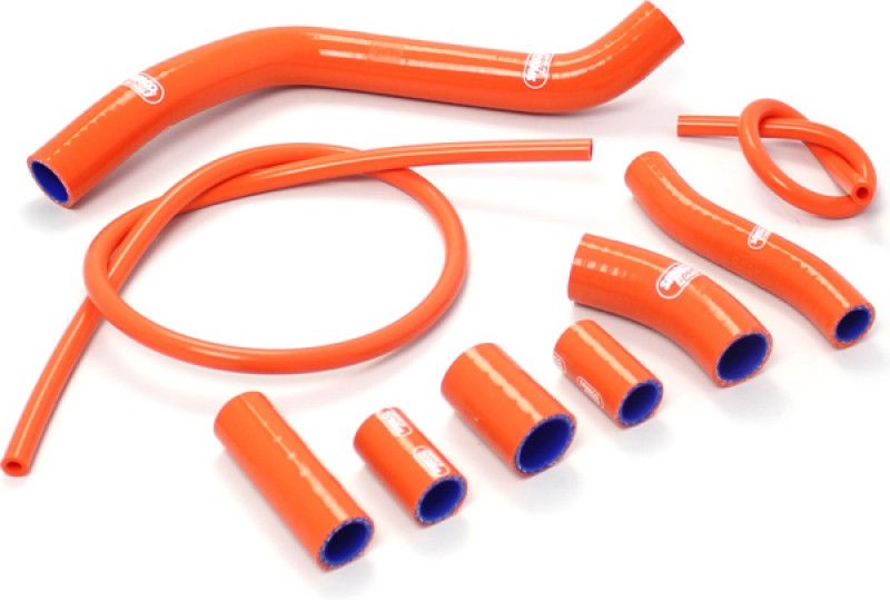 サムコスポーツ / Samco Sport KTM 950 Superenduro R 2007 - 2009 9 ピース シリコンラジエーター クーラントホースキット | KTM-12-OR